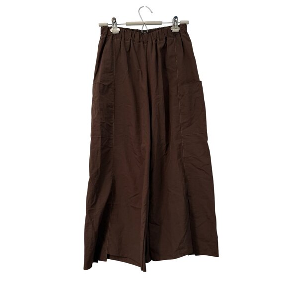 Tutu & Lilli Chocolate Brown Wide Leg Cargo Pull On Pants Womens Size XSmall - Picture 1 of 6